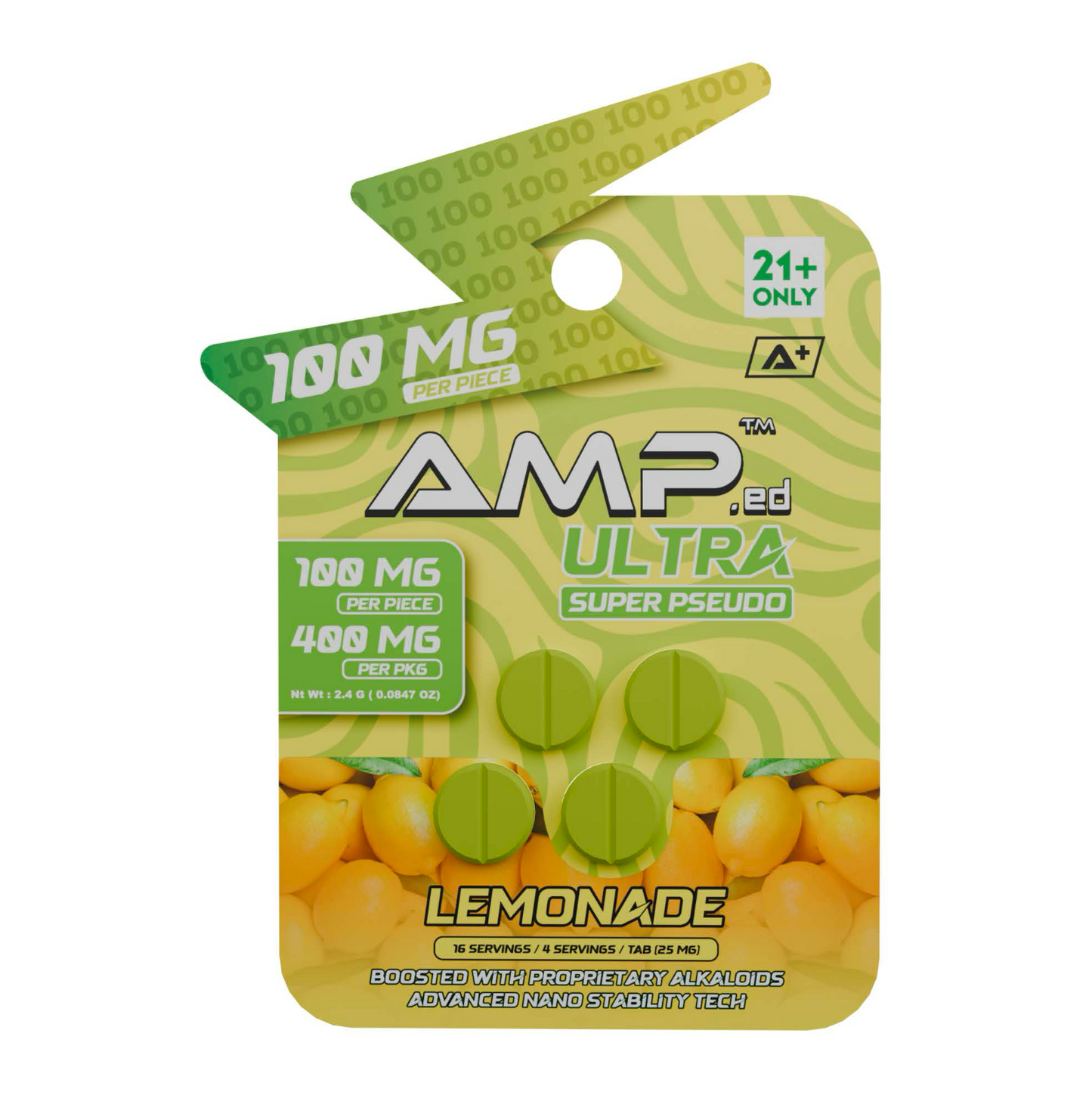 AMP Super Pseudo - 100 MG Tabs | Lemonade