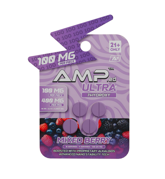 AMP 7HYDROXY - 100 MG Tabs | Mixed Berry